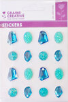 16 Pierres Precieuses Adhesives Bleues 20