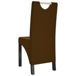 vidaXL Chaises à manger lot de 2 marron similicuir
