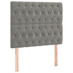vidaXL Lit à sommier tapissier et matelas Gris clair 90x190 cm Velours