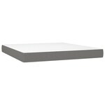 vidaXL Lit à sommier tapissier avec matelas Gris foncé 180x200cm Tissu
