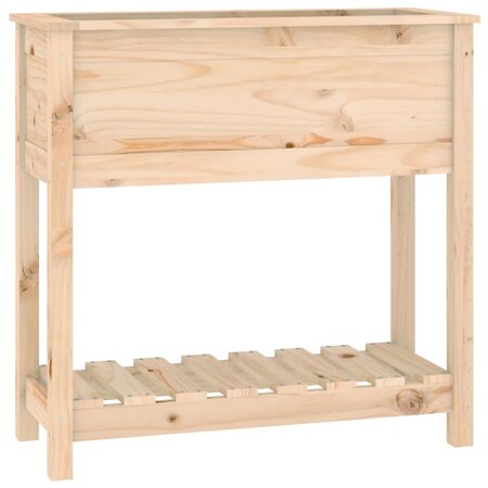 vidaXL Jardinière avec étagère 82 5x34 5x81 cm Bois massif de pin