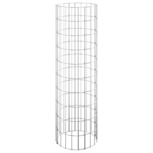 vidaXL Poteau à gabion circulaire Acier galvanisé Ø30x100 cm