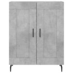 vidaXL Buffet haut Gris béton 69 5x34x180 cm Bois d'ingénierie