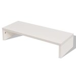 vidaXL Support de moniteur Bois d’ingénierie 60x23 5x12 cm Blanc