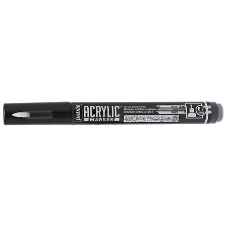 Marqueur acrylic pointe ogive 0 7mm noir pébéo