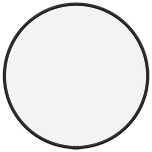 vidaXL Miroir mural Noir Ø 30 cm Rond