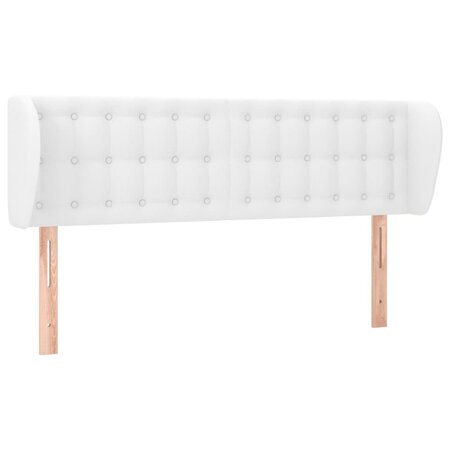 vidaXL Tête de lit avec oreilles Blanc 147x23x78/88 cm Similicuir