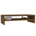 vidaXL Support de moniteur Marron miel 50x24x13 cm Bois de pin solide