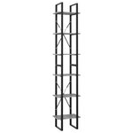 vidaXL Bibliothèque à 6 niveaux Gris béton 40x30x210 cm Aggloméré