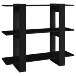 vidaXL Bibliothèque/Séparateur de pièce Noir 100x30x87 cm