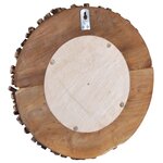 vidaXL Miroir mural 40 cm Teck Rond