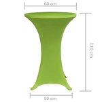 vidaXL Housse de table extensible 2 Pièces 60 cm Verte