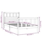 vidaXL Cadre de lit Marron miel Bois massif 90x190 cm Simple