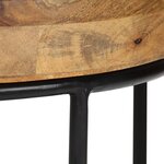 vidaXL Table basse Bois de manguier massif et acier 50 x 40 cm