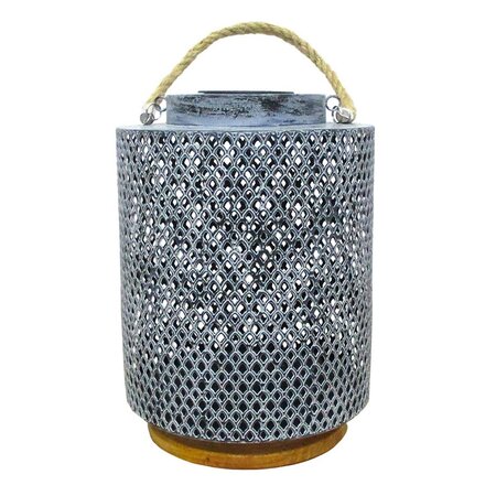 Lanterne solaire bohème bali argent acier h50cm