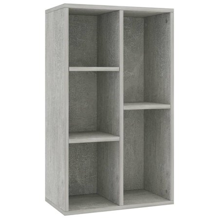 vidaXL Bibliothèque/Buffet Gris béton 50x25x80 cm Aggloméré