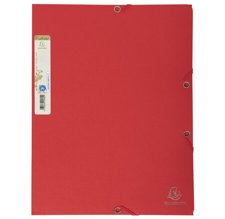 Chemise 3 Rabats À Élastique Carte Recyclée 380g/m2 Forever - A4 - X 25 - Exacompta