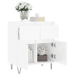 vidaXL Buffet Blanc brillant 60x35x70 cm Bois d'ingénierie