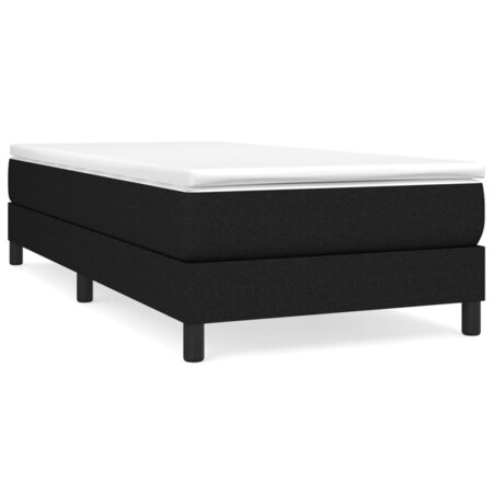 vidaXL Sommier à ressorts de lit Noir 90x190 cm Tissu