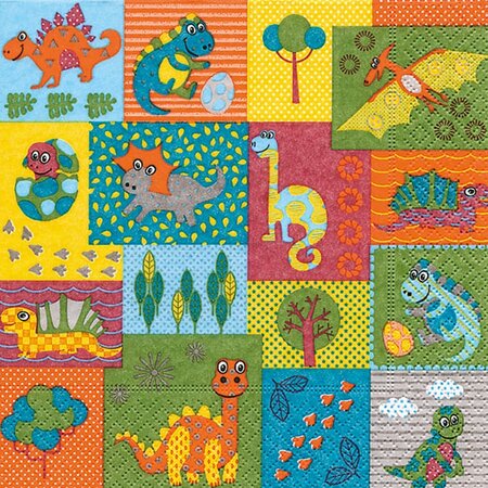 Serviette Dino world 20 pièces