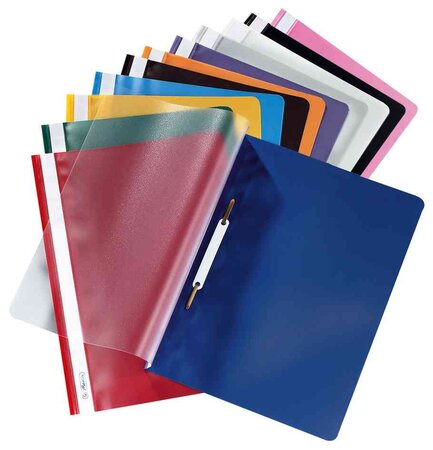 Lot de 10 chemise à lamelle format A4 Polypro Noir HERLITZ