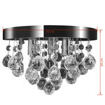 vidaXL Lustre suspendu Design de cristal Chrome