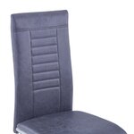 vidaXL Chaises à manger cantilever lot de 2 gris similicuir daim
