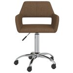 vidaXL Chaises pivotantes à manger lot de 2 marron tissu