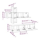 vidaXL Ensemble de meubles TV 7 Pièces Chêne marron Bois d'ingénierie