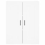 vidaXL Buffet haut Blanc 69 5x34x180 cm Bois d'ingénierie
