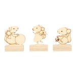 Set 6 Porte-Noms Souris - Bois
