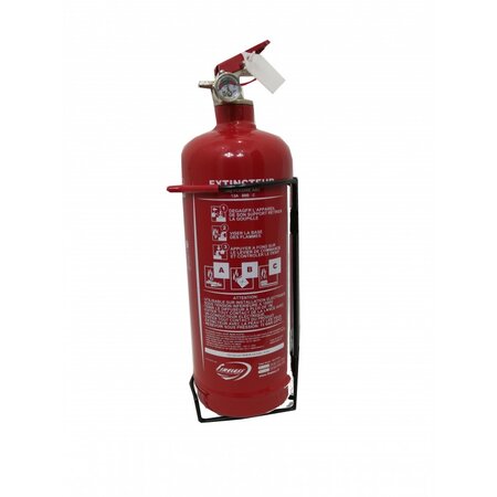Extincteur 2kg  ce poudre livré avec support et qrcode