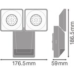 Projecteur LED extérieur x LED intégrée LEDVANCE ENDURA PRO SPOT SENSOR 4058075228924 gris foncé (mat) 1 pc(s)