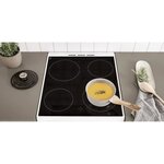 Indesit is5v4phw/e - cuisinière  blanc  table vitrocéramique  50cm  4 zones de cuisson  manettes  four cn  hydrolyse  61l