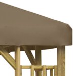 vidaXL Belvédère 3x3 m Taupe