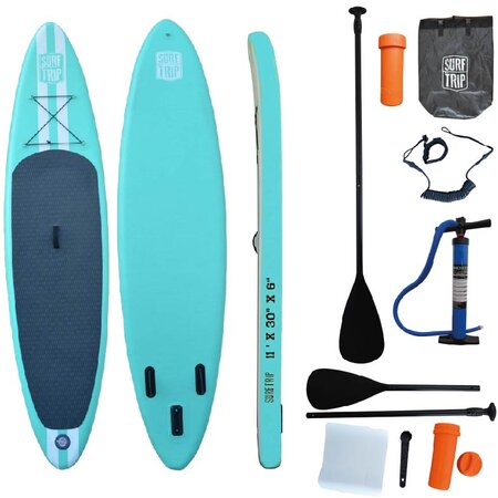 Paddle gonflable - Surftrip - En dropstitch - Avec sac de transport - Dimensions : 275 x 76 x 15 cm