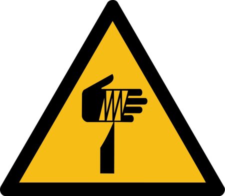 Autocollant vinyl - danger élément pointu  - l.200mm x h.200mm uttscheid