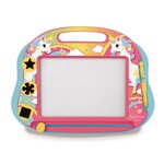 Ardoise magique Licorne format A5 avec accessoires magnétiques pour dessiner en couleurs - LEXIBOOK