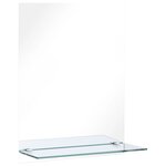 vidaXL Miroir mural avec étagère 50x70 cm Verre trempé