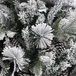vidaXL Sapin de Noël à flocons de neige et pommes de pin 225 cm PVC/PE