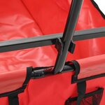 vidaXL Chariot à main pliable Acier Rouge