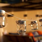 LUMIJARDIN Guirlande solaire d'extérieur 10 bocaux en verre - Avec micro LED
