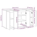 vidaXL Buffet Chêne fumé 120x41x75 cm Aggloméré