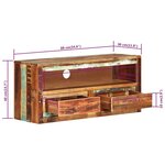vidaXL Meuble TV 88x30x40 cm Bois massif de récupération