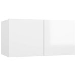 vidaXL Ensemble de meubles TV 7 Pièces Blanc brillant Aggloméré