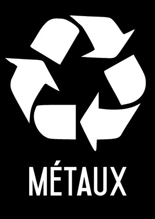 Autocollant vinyl - recyclage métaux - l.210 x h.297 mm uttscheid