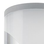 Eglo lampe murale helvella argenté et transparent 96419
