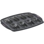 Moule crispybake 100  silicone 8 madeleines 29 x 21 cm noir tefal