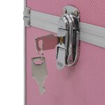 vidaXL Mallette à maquillage 37x24x35 cm Rose Aluminium