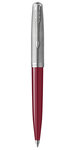 PARKER 51 Stylo Bille  Corps Résine Bordeaux + Capuchon inox poli  Recharge noire pointe moyenne  Coffret cadeau